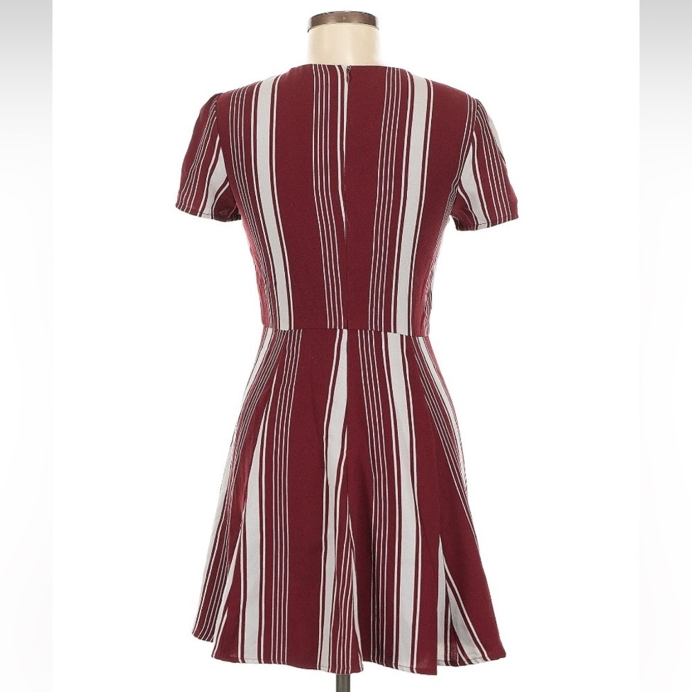 Lovers + Friends Compass Stripe Lace-Up Fit & Flare Dress Size Medium - Picture 4 of 8